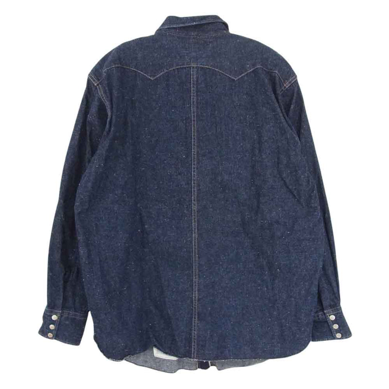 New Manual ニューマニュアル #005 LV DENIM WESTERN SHIRTS ONE-WASHED ウエスタン デニム 長袖 シャツ インディゴブルー系 15 1/2【中古】