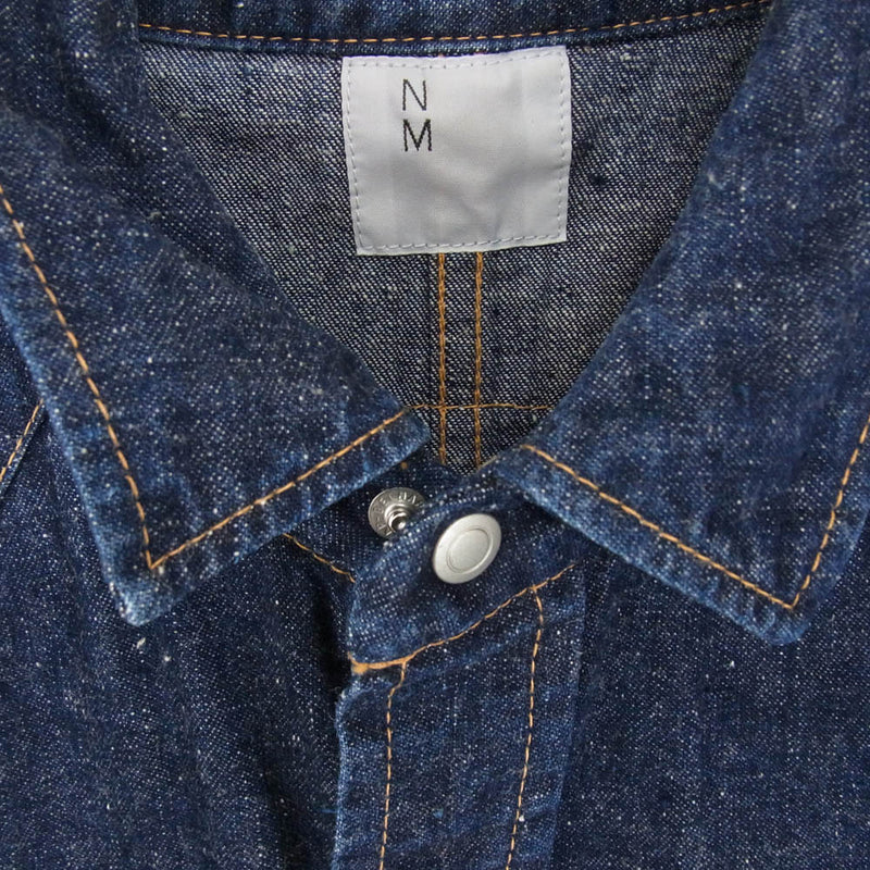 New Manual ニューマニュアル #005 LV DENIM WESTERN SHIRTS ONE-WASHED ウエスタン デニム 長袖 シャツ インディゴブルー系 15 1/2【中古】