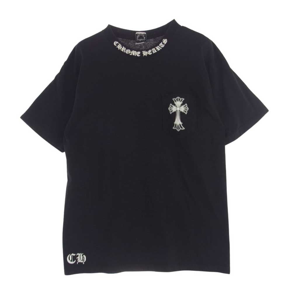 CHROME HEARTS クロムハーツ（原本無） USA CH W CROSS SSTEE CHW 半袖 クロスプリント Tシャツ ブラック系 L【中古】