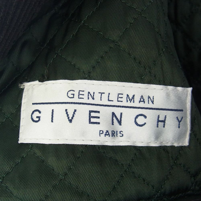 GIVENCHY ジバンシィ GENTLEMAN ジェントルマン 3B 裏地キルティング エルボーパッチ コーデュロイ テーラードジャケット ダークブラウン系 46【中古】