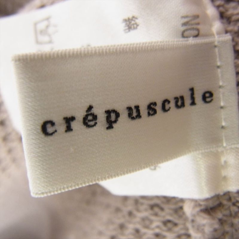 crepuscule クレプスキュール 1803-001 MOSS STITCH P/O モス ステッチ クルーネック ニット ベージュ ベージュ系 1【中古】