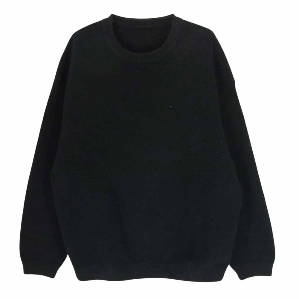 crepuscule クレプスキュール 1803-001 MOSS STITCH P/O モス ステッチ クルーネック ニット ブラック系 1【中古】