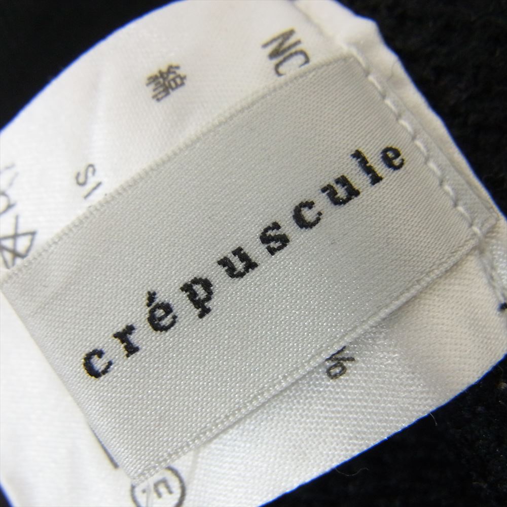 crepuscule クレプスキュール 1803-001 MOSS STITCH P/O モス ステッチ クルーネック ニット ブラック系 1【中古】