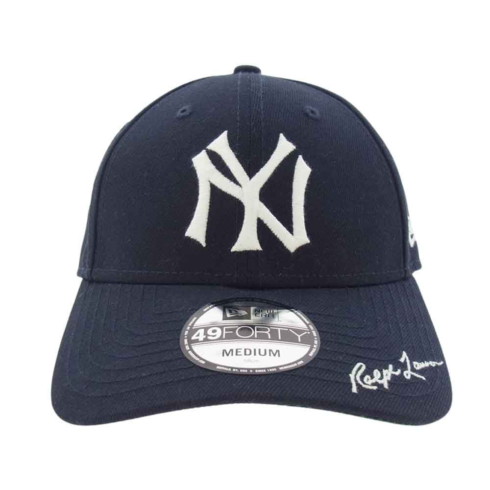 POLO RALPH LAUREN ポロ・ラルフローレン NewEra 9THIRTY Cooperstown ニューエラ クーパーズタウン ニューヨークヤンキース NY刺繍 キャップ ダークネイビー系【中古】