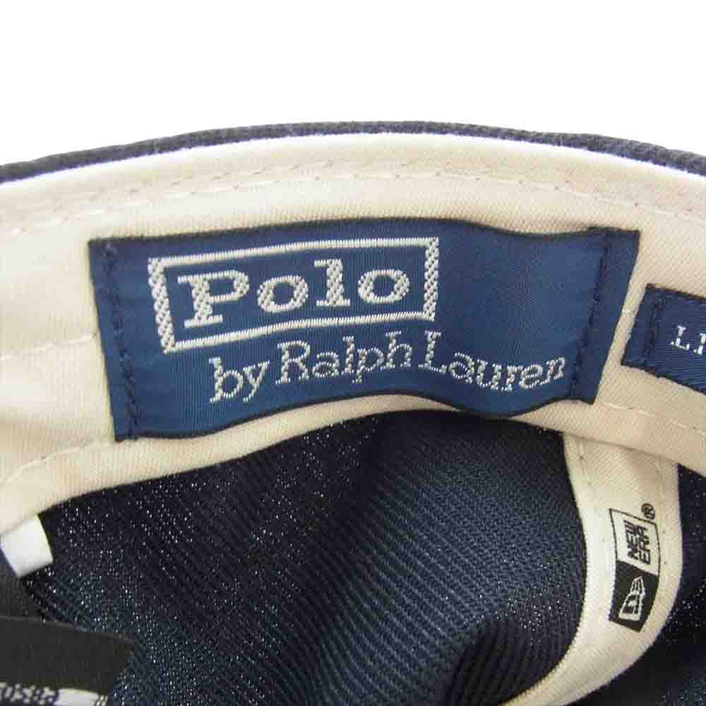 POLO RALPH LAUREN ポロ・ラルフローレン NewEra 9THIRTY Cooperstown ニューエラ クーパーズタウン ニューヨークヤンキース NY刺繍 キャップ ダークネイビー系【中古】