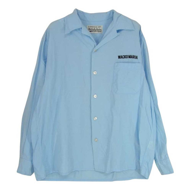 WACKO MARIA ワコマリア 24SSE-WMS-OC03 50'S SHIRT L/S TYPE 2 BLUE ロングスリーブ 長袖 シャツ ブルー系 S【中古】