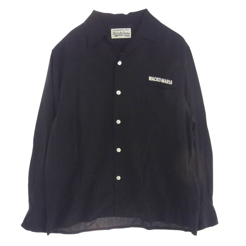 WACKO MARIA ワコマリア 24SSE-WMS-OC03 50'S SHIRT L/S TYPE 2 BLACK 長袖 シャツ ブラック ブラック系 S【美品】【中古】