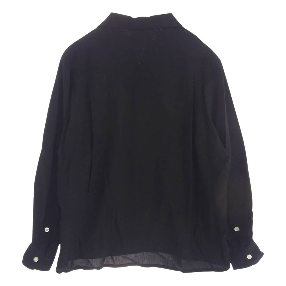 WACKO MARIA ワコマリア 24SSE-WMS-OC03 50'S SHIRT L/S TYPE 2 BLACK 長袖 シャツ ブラック ブラック系 S【美品】【中古】