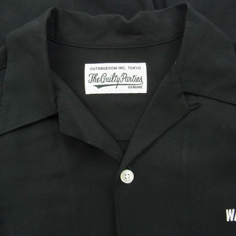 WACKO MARIA ワコマリア 24SSE-WMS-OC03 50'S SHIRT L/S TYPE 2 BLACK 長袖 シャツ ブラック ブラック系 S【美品】【中古】