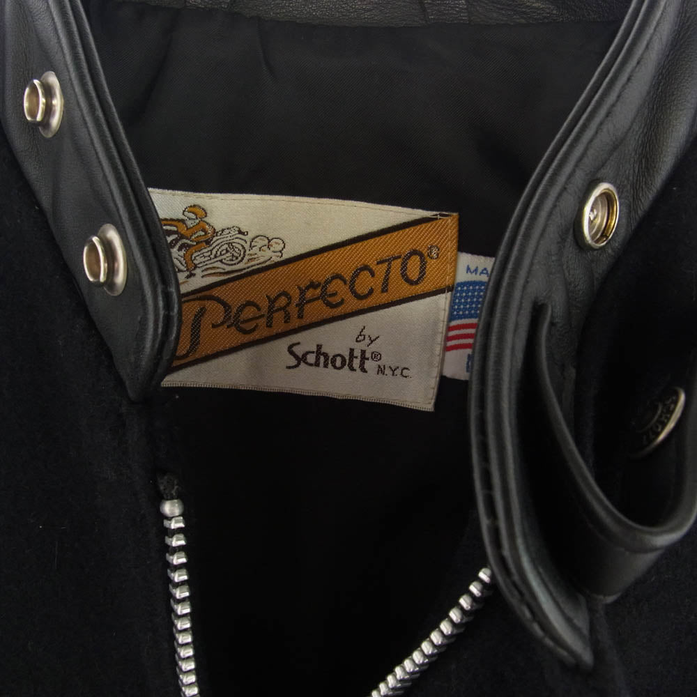 schott ショット × CRIMIE クライミー ウール レザー切替 シングル