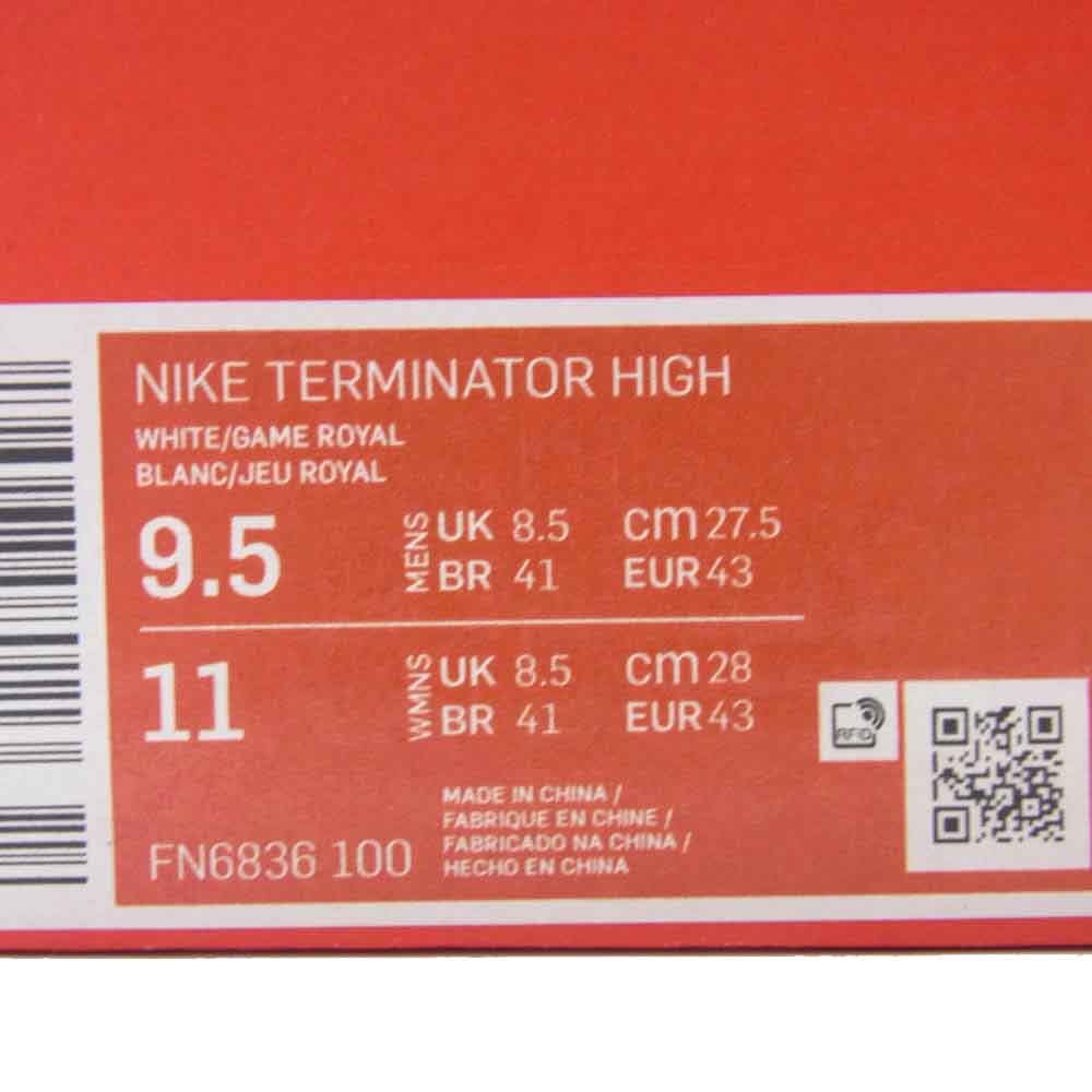 NIKE ナイキ FN6836-100 Terminator High Game Royal ターミネーター ハイ ゲーム ロイヤル スニーカー ホワイト系 ブルー系 27.5cm【中古】