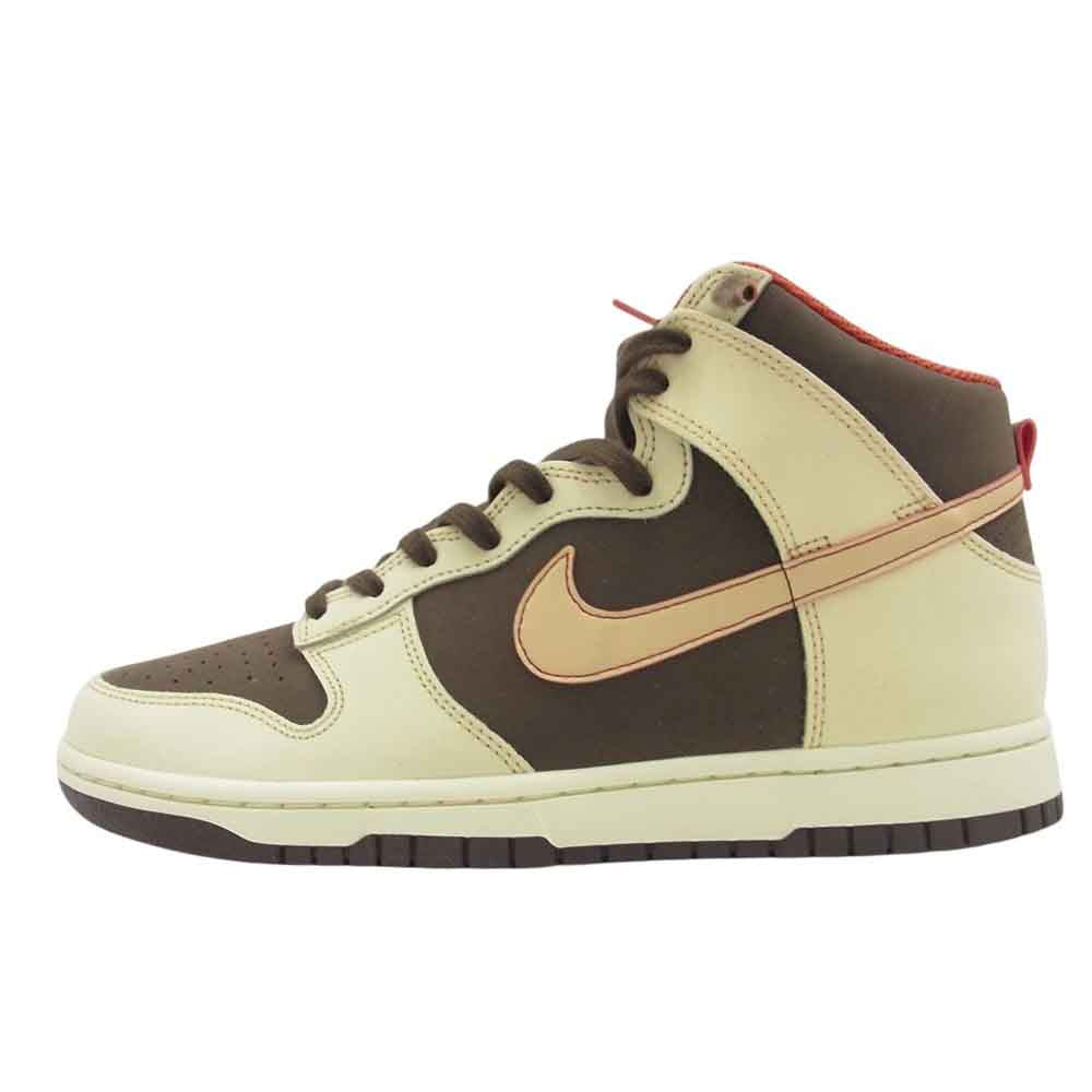 NIKE ナイキ FB8892-200 Dunk High Retro SE Baroque Brown ダンク ハイ レトロ SE バロックブラウン スニーカー ブラウン系 オフホワイト系 27.5cm【美品】【中古】