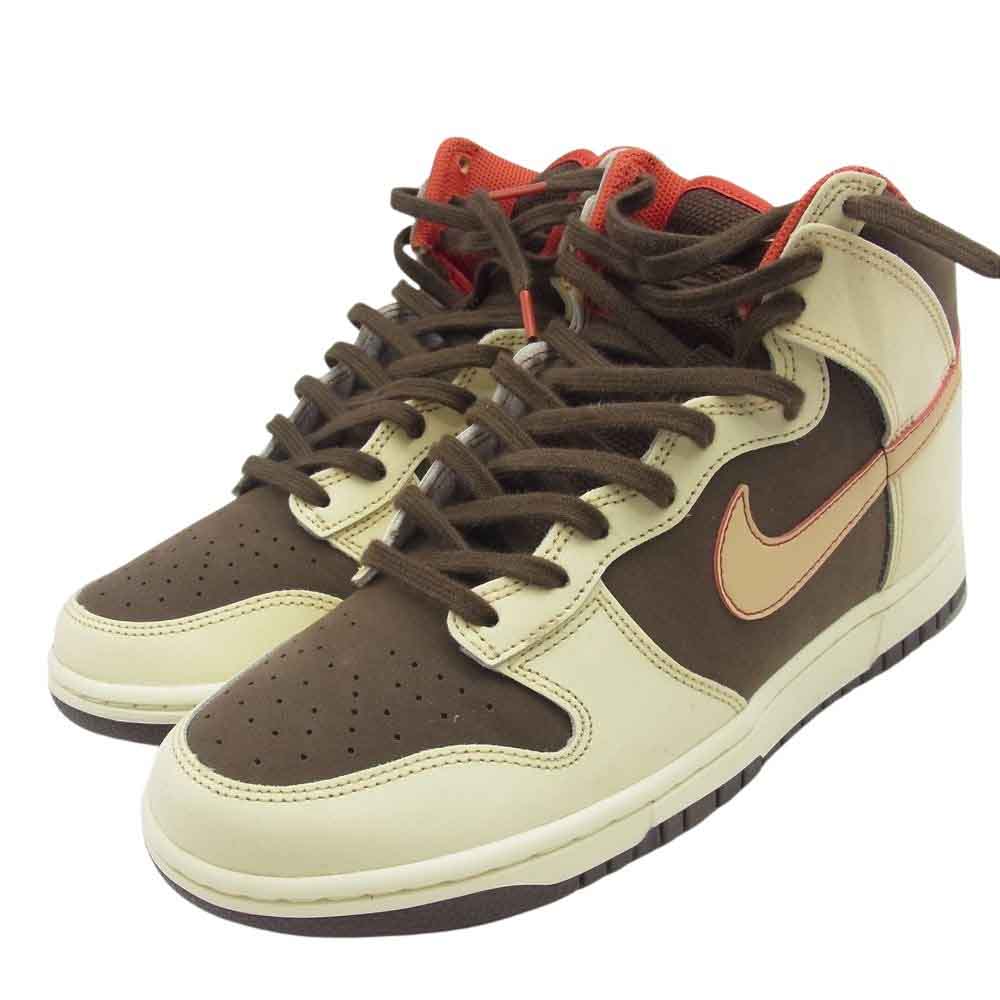 NIKE ナイキ FB8892-200 Dunk High Retro SE Baroque Brown ダンク ハイ レトロ SE バロックブラウン スニーカー ブラウン系 オフホワイト系 27.5cm【美品】【中古】