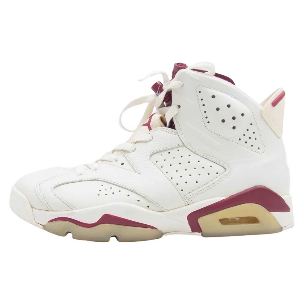 NIKE ナイキ 384664-116 Air Jordan 6 Retro Maroon エアジョーダン6 レトロ マルーン ハイカット スニーカー ホワイト系 27.5cm【中古】