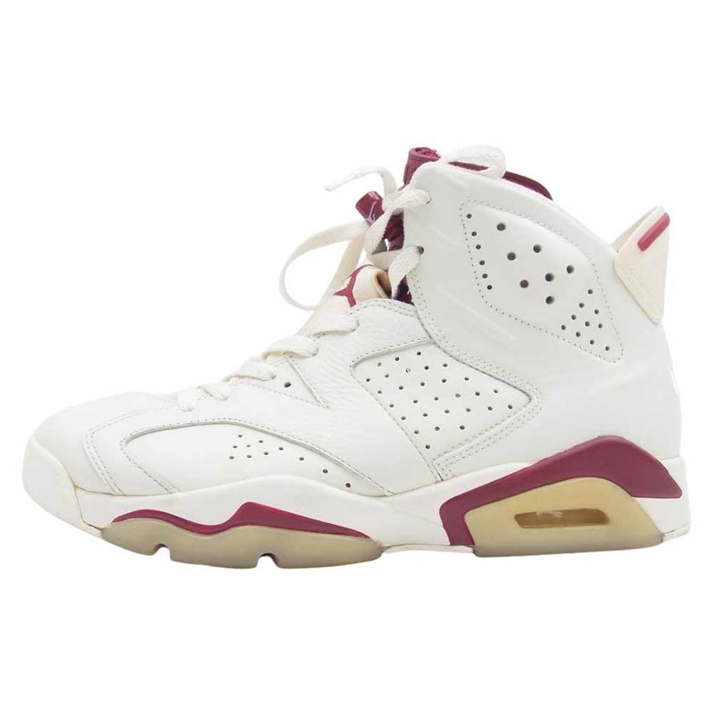 NIKE ナイキ 384664-116 Air Jordan 6 Retro Maroon エアジョーダン6 レトロ マルーン ハイカット スニーカー ホワイト系 27.5cm【中古】