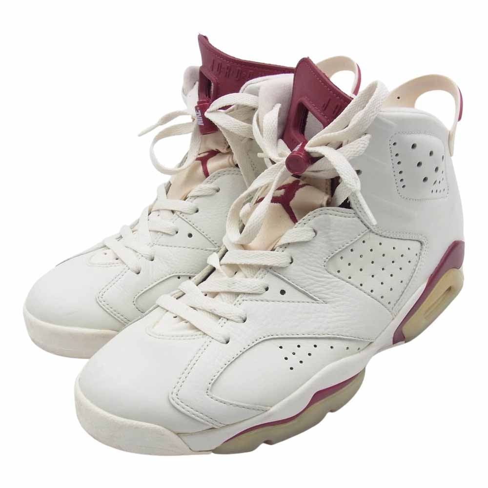 NIKE ナイキ 384664-116 Air Jordan 6 Retro Maroon エアジョーダン6 レトロ マルーン ハイカット スニーカー ホワイト系 27.5cm【中古】