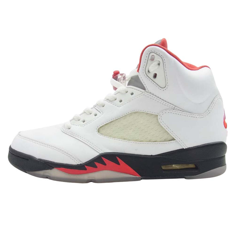 NIKE ナイキ DA1911-102 Air Jordan 5 Retro Fire Red エアジョーダン5 レトロ ファイヤーレッド スニーカー ホワイト系 27cm【中古】