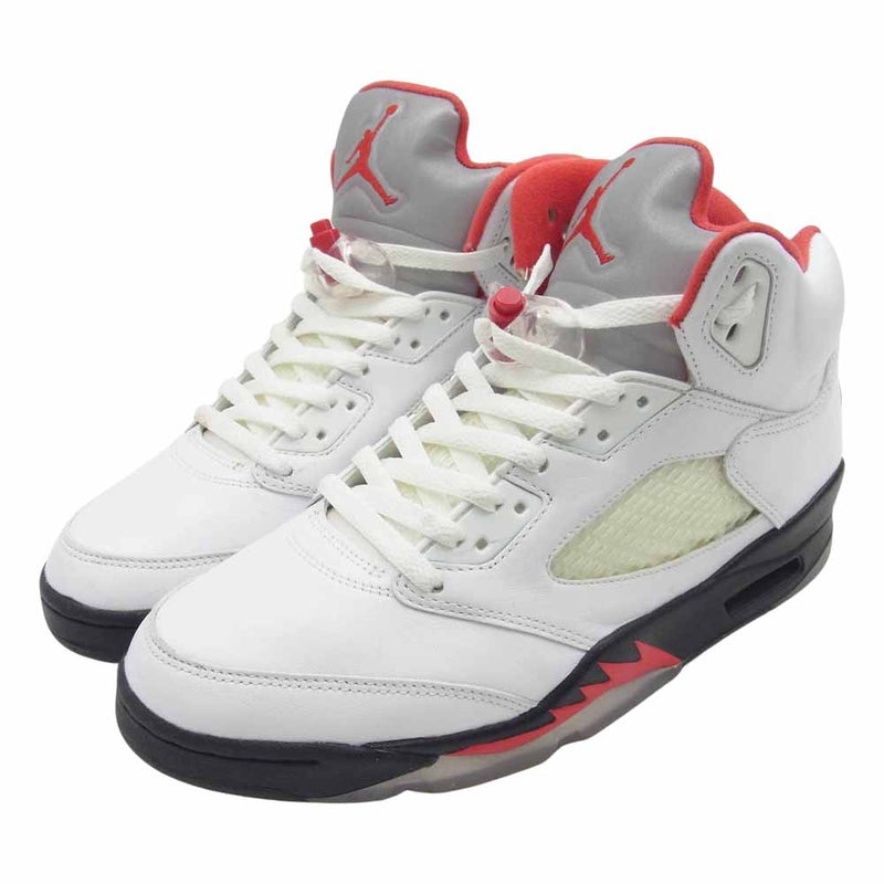 NIKE ナイキ DA1911-102 Air Jordan 5 Retro Fire Red エアジョーダン5 レトロ ファイヤーレッド スニーカー ホワイト系 27cm【中古】