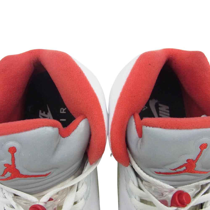 NIKE ナイキ DA1911-102 Air Jordan 5 Retro Fire Red エアジョーダン5 レトロ ファイヤーレッド スニーカー ホワイト系 27cm【中古】