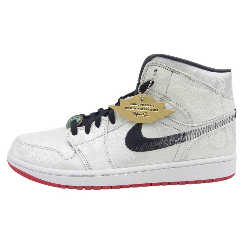 NIKE ナイキ CU2804-100 × CLOT Air Jordan 1 Mid SE Fearless エアジョーダン1 ミッド フィアレス スニーカー ホワイト系 29ｃｍ【極上美品】【中古】