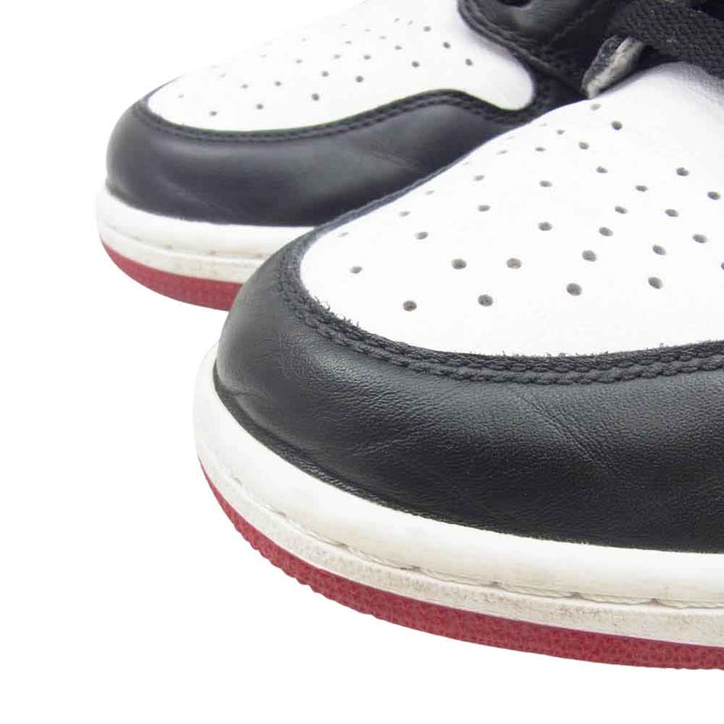 NIKE ナイキ 555088-125 フェイクバスターズ鑑定済 Air Jordan 1 Retro High OG Black Toe エアジョーダン 1 レトロ ハイ OG ブラック トゥ スニーカー ホワイト系 レッド系 ブラック系 27.5cm【中古】