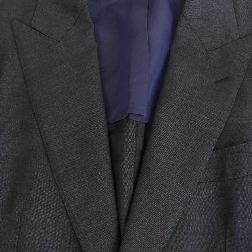 ブリッラ ペル イル グスト 24-17-0631-015 Taylor&Lodge社製モヘヤウール ピークドラペル 2B テーラードジャケット スラックスパンツ スーツ セットアップ グレー グレー系 50【中古】