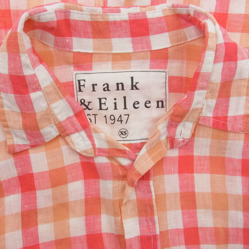 Frank&Eileen フランクアンドアイリーン PAUL ポール チェック 長袖 シャツ XS【中古】