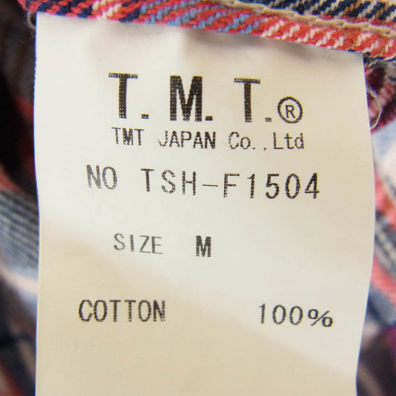 TMT ティーエムティー TSH-F1504 チェック 長袖 ネルシャツ M【中古】