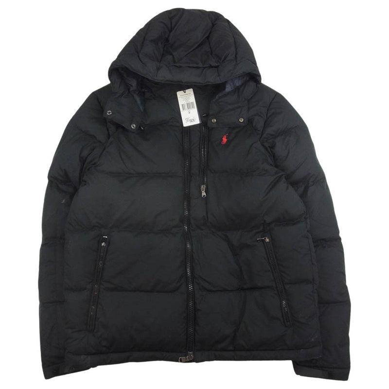 POLO RALPH LAUREN ポロ・ラルフローレン 710758733001 EL CAP DOWN JACKET ポニー刺繍 フード付き ダウン ジャケット ブラック系 M【中古】