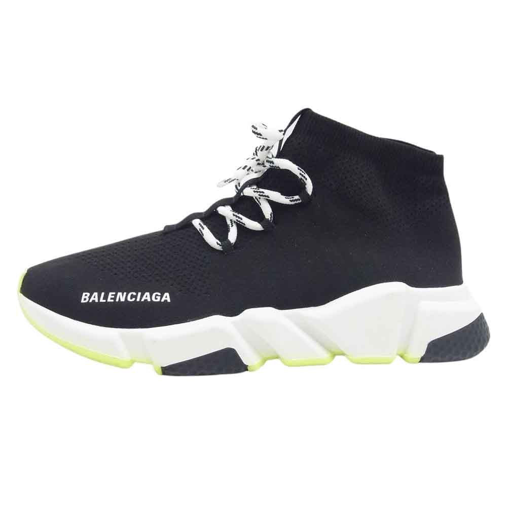 BALENCIAGA バレンシアガ 552382 W1HP0 Speed Lace Up Trainer スピード レース アップ トレーナー スニーカー ブラック系 27cm【中古】