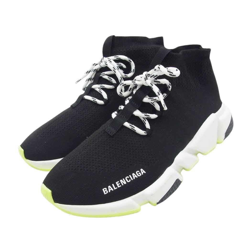 BALENCIAGA バレンシアガ 552382 W1HP0 Speed Lace Up Trainer スピード レース アップ トレーナー スニーカー ブラック系 27cm【中古】