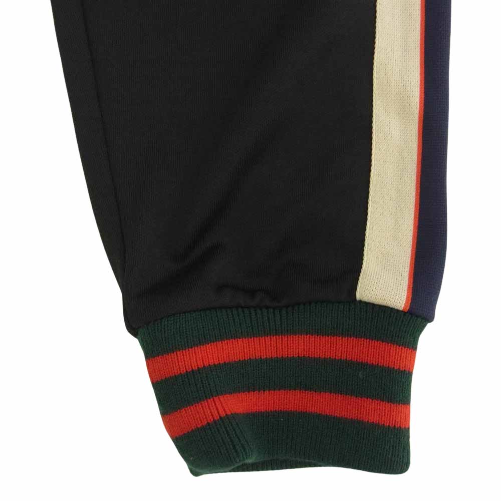 GUCCI グッチ 474635 X5T39 サイドライン ロゴ テクニカル ジャージー トラック パンツ ブラック系 S【中古】