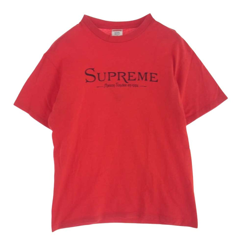 Supreme シュプリーム 09AW Maison Fondee en 1994 Tee プリント 半袖 Tシャツ レッド系 M【中古】