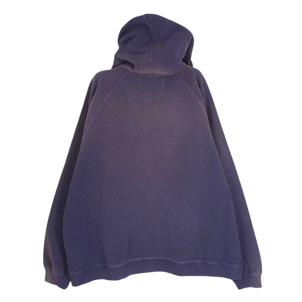 ダイリク 24SS C-12 MY HERO Sunburn Vintage Pullover Hodie ヴィンテージ加工 後付けフード サンバーン プルオーバー フーディ パーカー ネイビー系 M【極上美品】【中古】