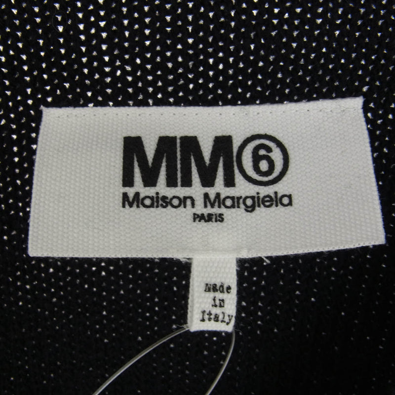 MAISON MARGIELA メゾンマルジェラ 22AW S62GP0075 MM6 エムエムシックス NUMBER PATCH ナンバーパッチ カーディガン ブラック系 S【美品】【中古】