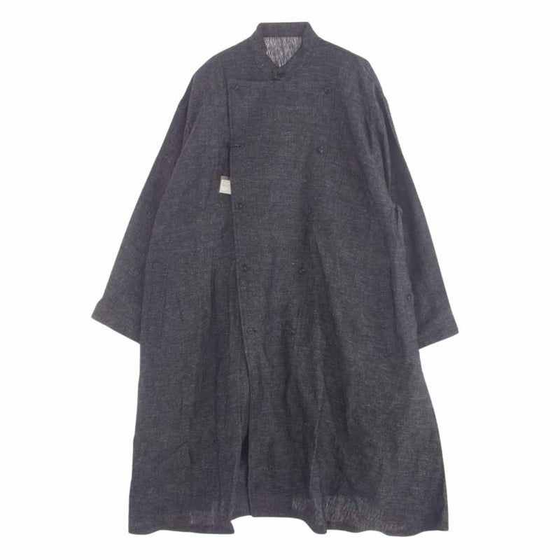 PORTER CLASSIC ポータークラシック 21SS PC-021-1512-11-2 BRESSON LINEN DOUBLE COAT ブレッソン リネン コート グレー系 2【美品】【中古】