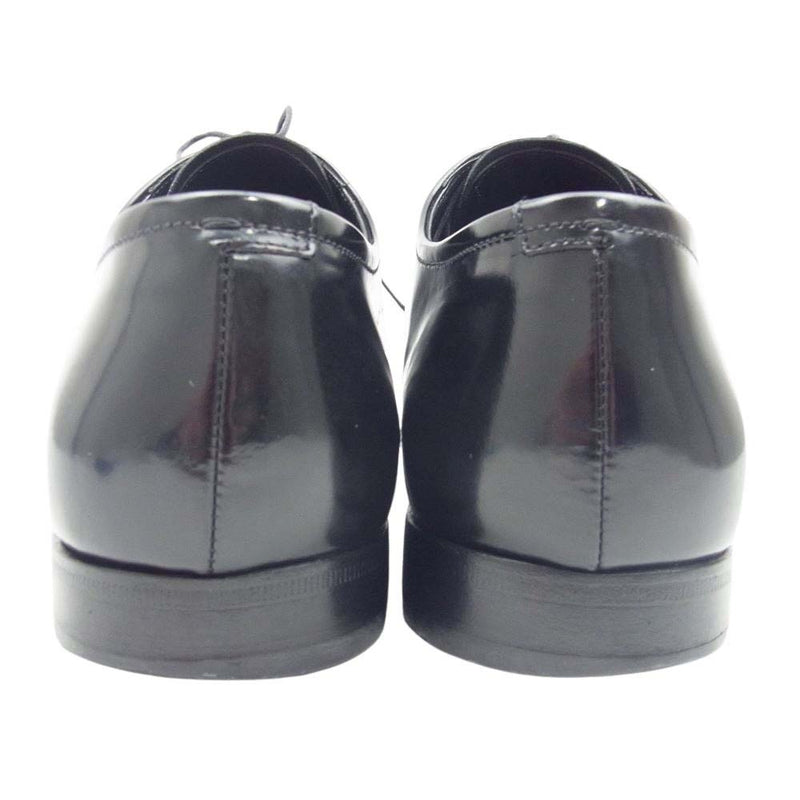 PRADA プラダ 1598 スクエアトゥ レザー シューズ ブラック系 6【中古】