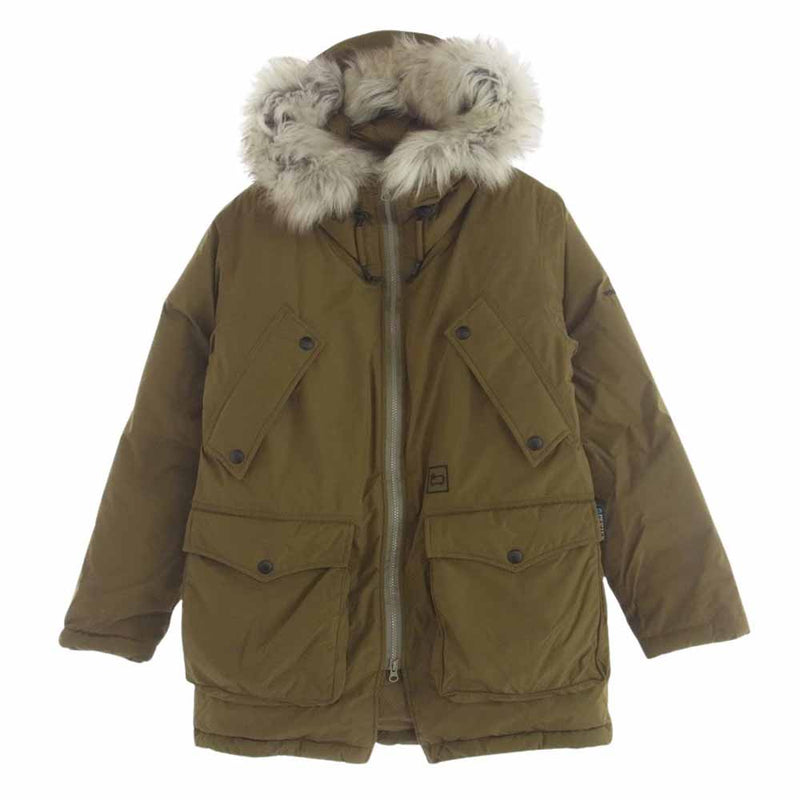 WOOLRICH ウールリッチ WJOU0069 WP LIGHT DOWN MIDDLE PARKA ウォーター プルー フライト ダウン ミドル パーカ ジャケット カーキ系 XS【美品】【中古】