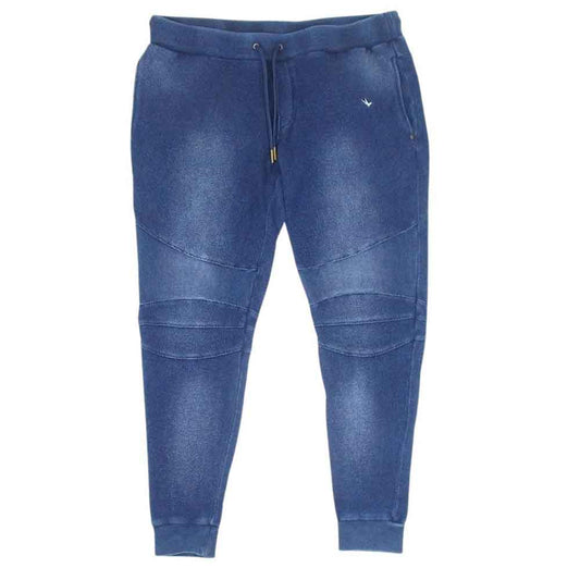 1piu1uguale3 ウノピュウノウグァーレトレ RELAX リラックス イージー ジョガー パンツ インディゴ インディゴブルー系 XL【中古】