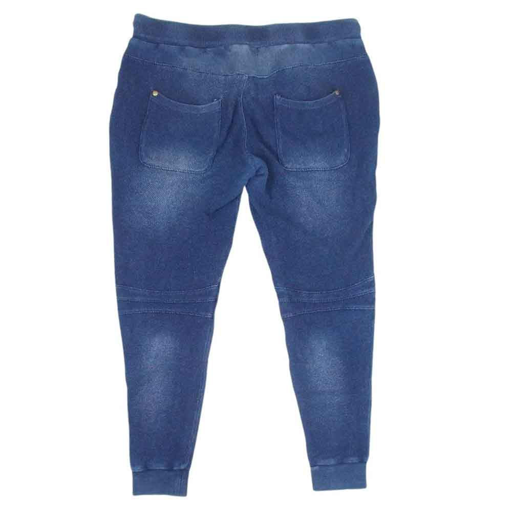 1piu1uguale3 ウノピュウノウグァーレトレ RELAX リラックス イージー ジョガー パンツ インディゴ インディゴブルー系 XL【中古】