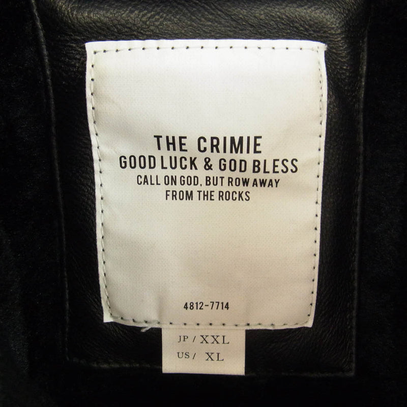 CRIMIE クライミー 22AW R1-02B5-JK29 N-1 TYPE DECK JACKET デッキ ジャケット コンチョ ボタン ブラック系 XXL【中古】