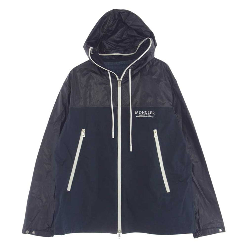 MONCLER モンクレール H10911A00081 Vaugirard Logo Hooded Jacket ナイロン ジャケット ネイビー系 3【中古】