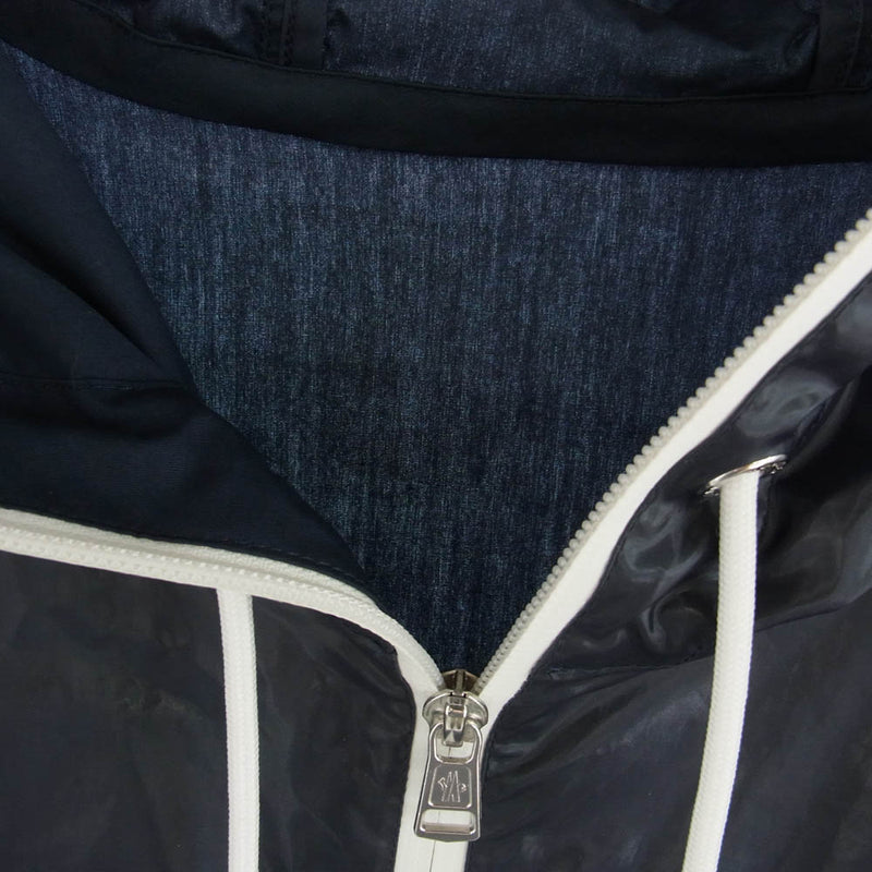 MONCLER モンクレール H10911A00081 Vaugirard Logo Hooded Jacket ナイロン ジャケット ネイビー系 3【中古】