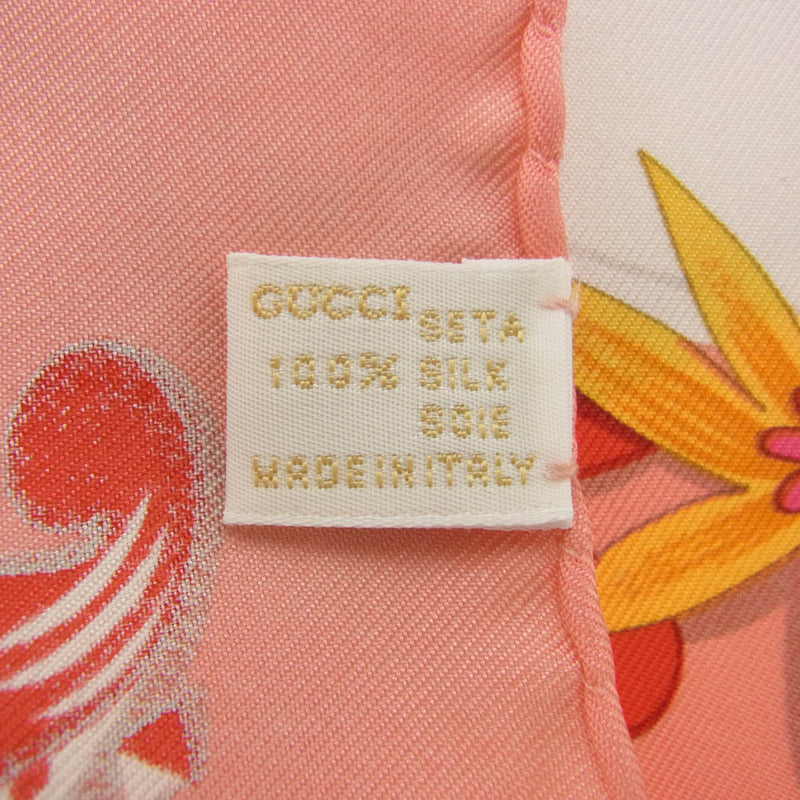 GUCCI グッチ シルク100% 花 花柄 フラワー バッグ 手袋 スカーフ マルチカラー系【中古】