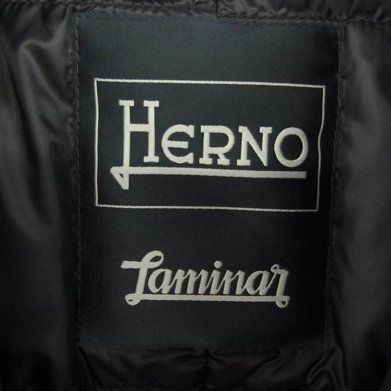 Herno ヘルノ PI002UL-11121-9300 Laminar Stand Fall Collar Coat with Down GORE-TEX ステンカラー コート ダウン フェザー ブラック系 50【中古】