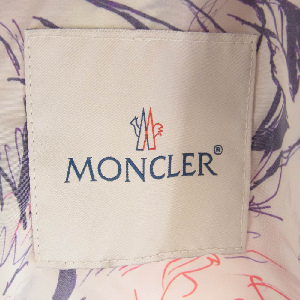 MONCLER モンクレール 19AW E10914107705 FRASER 花柄 ナイロン ジップ アップ ジャケット パーカー 総柄 TG2 2【中古】