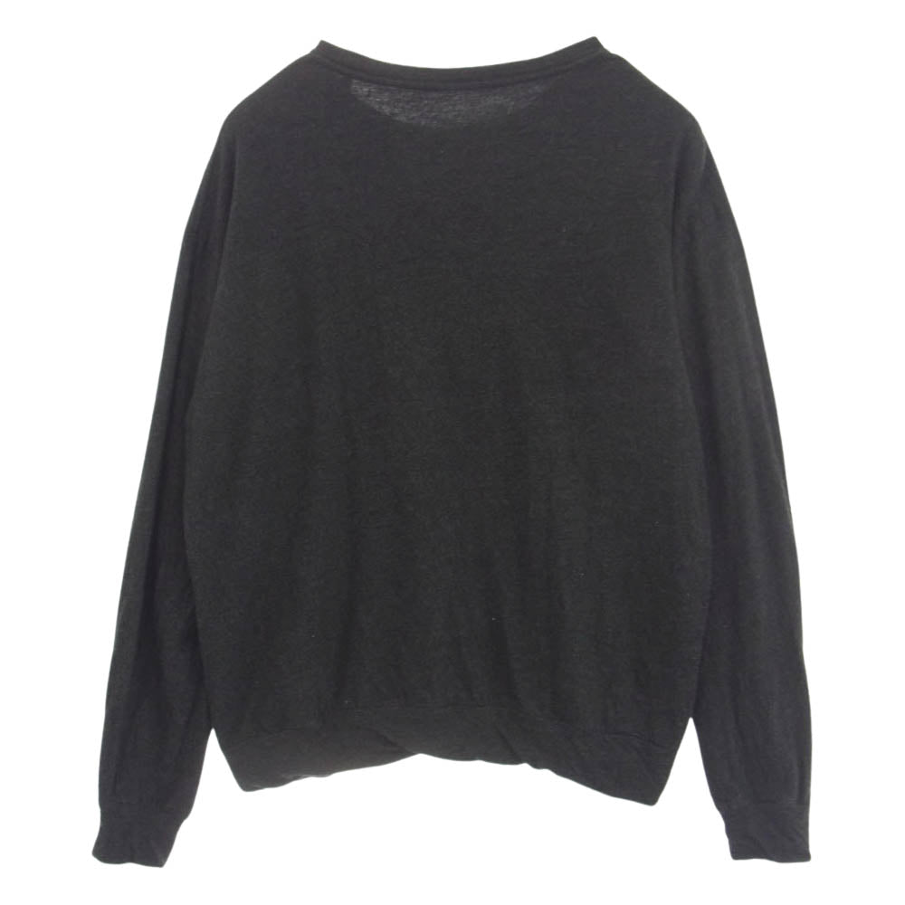 COMOLI コモリ 21AW U03-05006 ウール天竺 長袖 ロングスリーブ ポケット クルー カットソー ブラック系 2【中古】