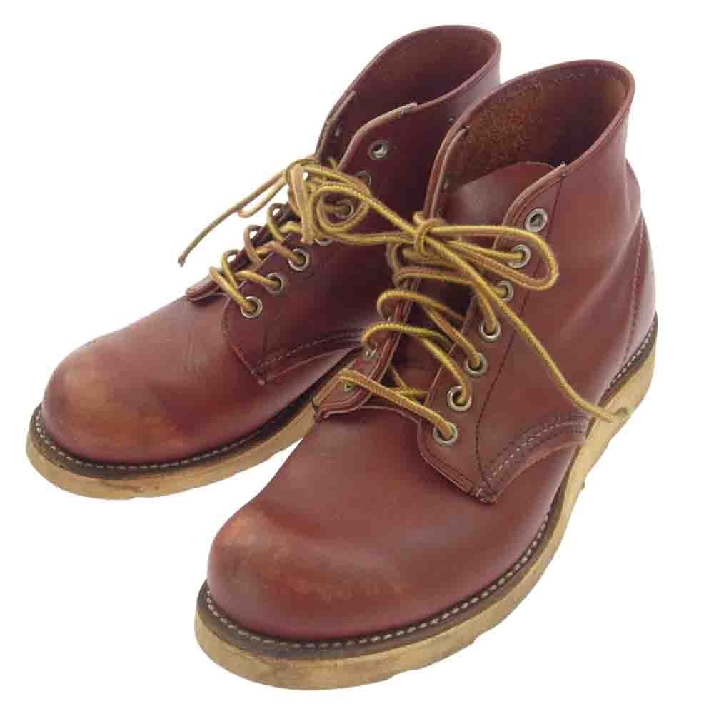 RED WING レッドウィング 8166 Irish Setter アイリッシュセッター 90s 半円犬タグ プレーントゥ ワーク ブーツ ブラウン系 US6.5【中古】