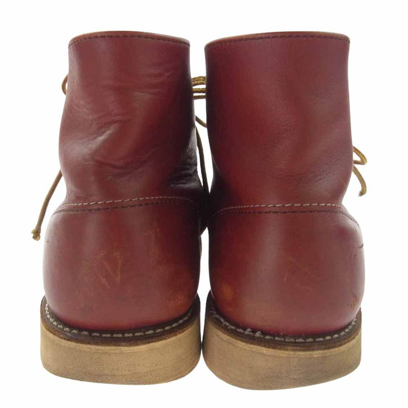 RED WING レッドウィング 8166 Irish Setter アイリッシュセッター 90s 半円犬タグ プレーントゥ ワーク ブーツ ブラウン系 US6.5【中古】