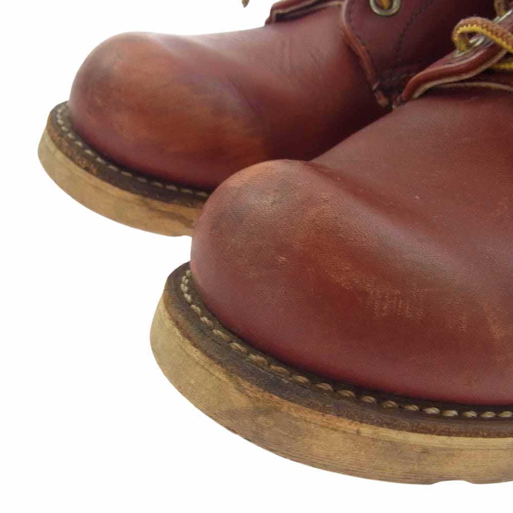 RED WING レッドウィング 8166 Irish Setter アイリッシュセッター 90s 半円犬タグ プレーントゥ ワーク ブーツ ブラウン系 US6.5【中古】